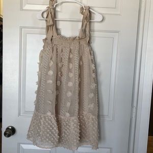 Vici Dolls Beige Pom Pom Dress! (Two Available)